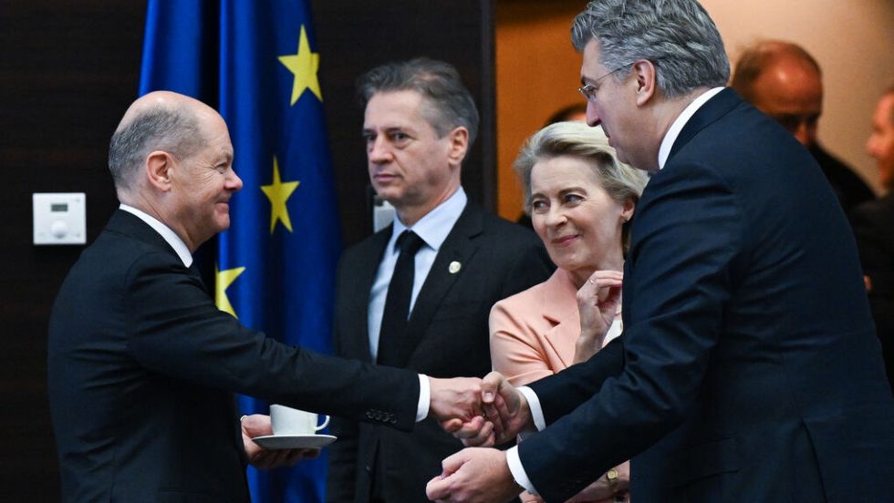 olaf solts - ursula von der lyen - robert golob - andrej plenkovic